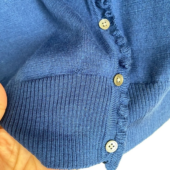 Vintage L.L. Bean Women’s 100% Merino Wool Cardigan Sweater, Navy Blue, Size M - Picture 7 of 7